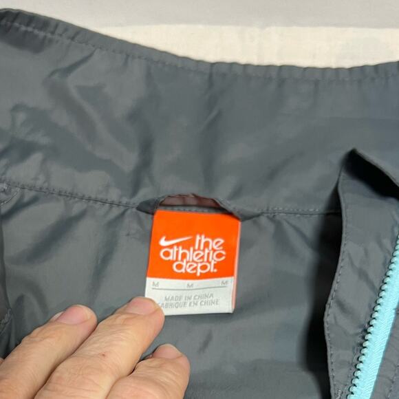Nike Athletic Dept Packable Gray Windbreaker‎ Full Zip Jacket Womans Size Med - Picture 6 of 6